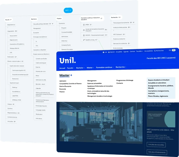 190 websites, 7 faculties, one shared logic