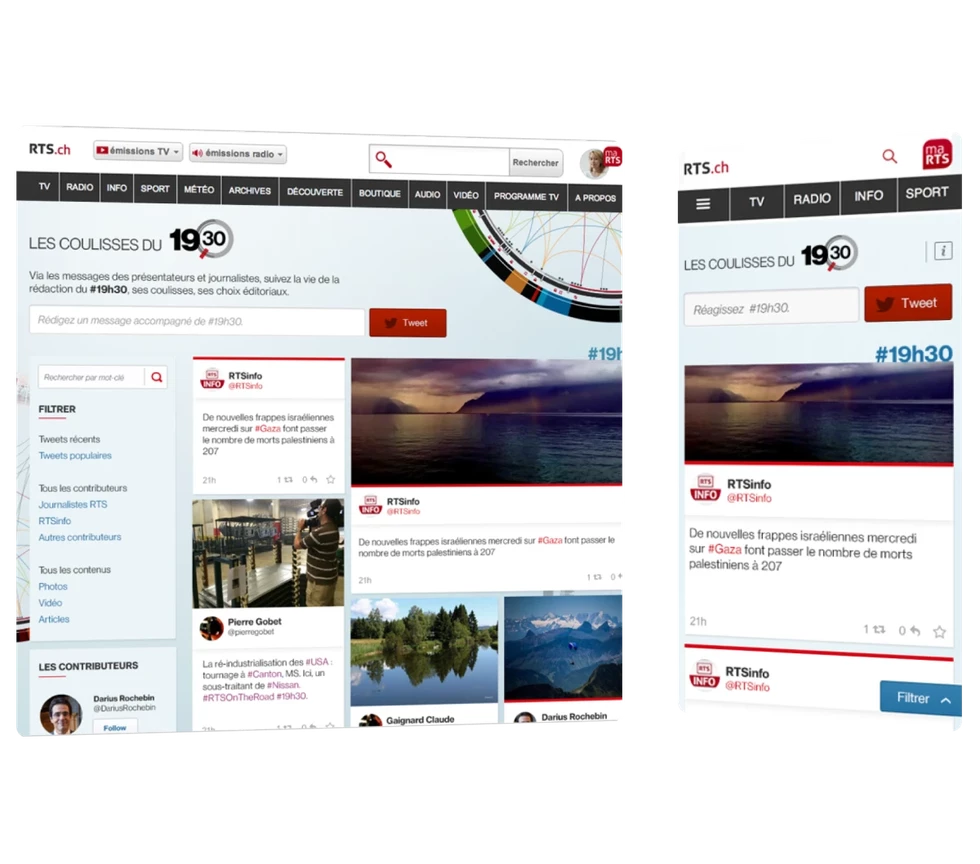 A fresh design for a news blog