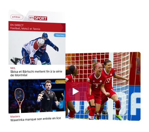A simple and direct access to all sports news